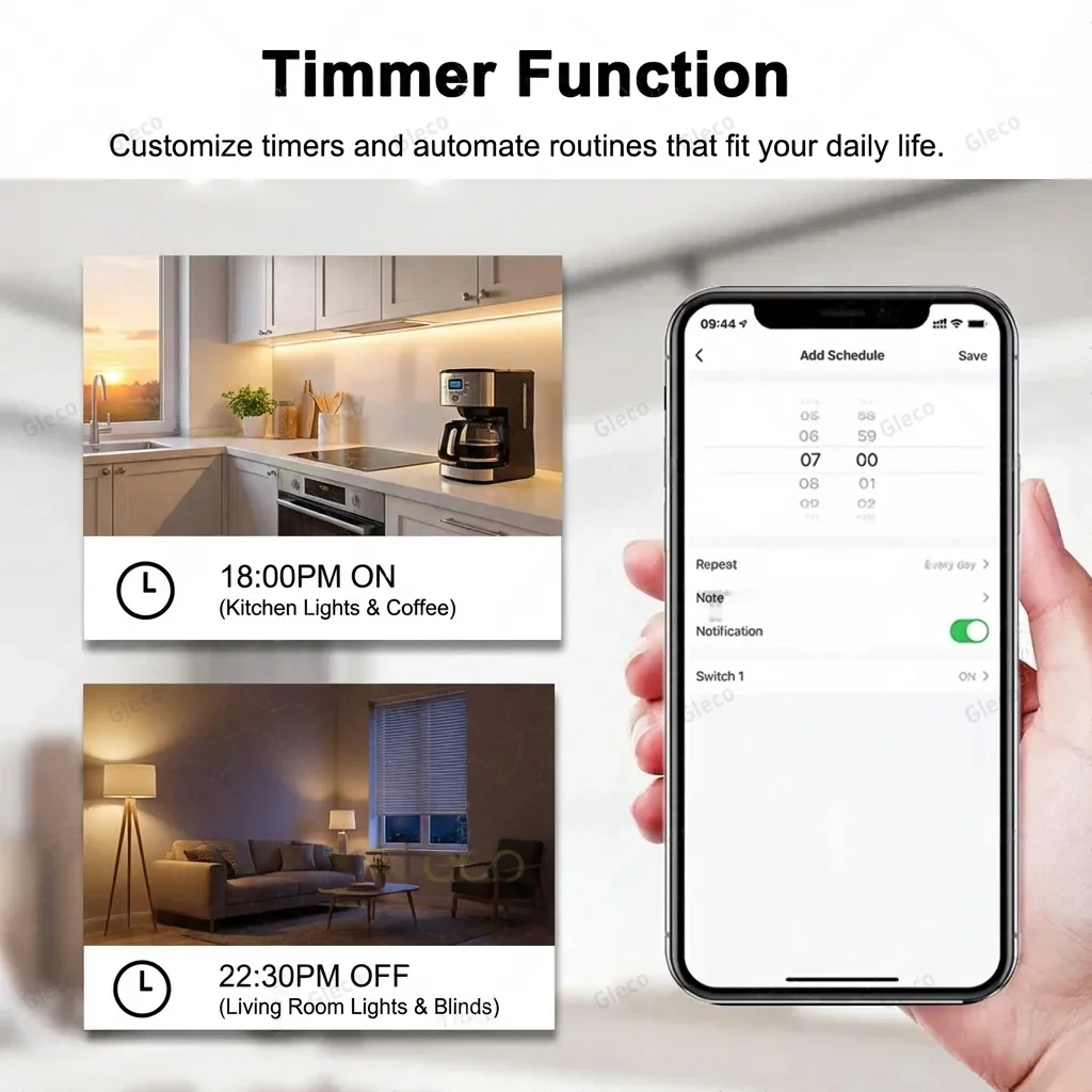 ZigBee Smart Mini Smart Light Switch 1/2CH Breaker Relay 16A 2 Way Control Smart Life APP Voice Control For Tuya Alexa Google