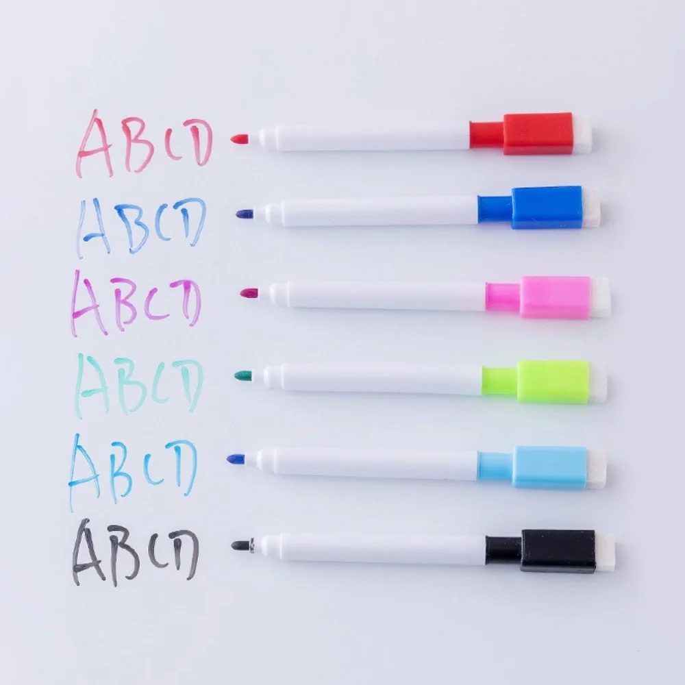 8 Colors Erasable Whiteboard Markers with Eraser, Safe Kids Graffiti Pens for Home School