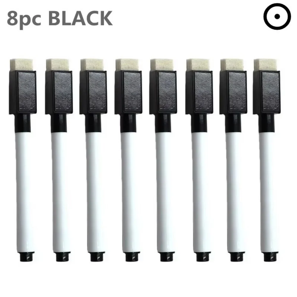 8 Colors Erasable Whiteboard Markers with Eraser, Safe Kids Graffiti Pens for Home School