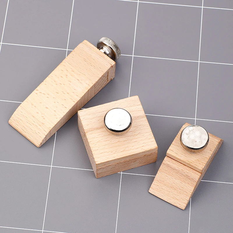 Beech Block Handmade Leather Edge Grinding Sandpaper Treatment Tool Sandalwood DIY Leathercraft Edge Tool