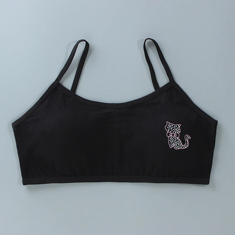 5PCS/Lot Teeange Girls Small Training Bras Purbery School Girl Sports Bra Children Detachable Chest Pad Underwear Kids Tube Tops