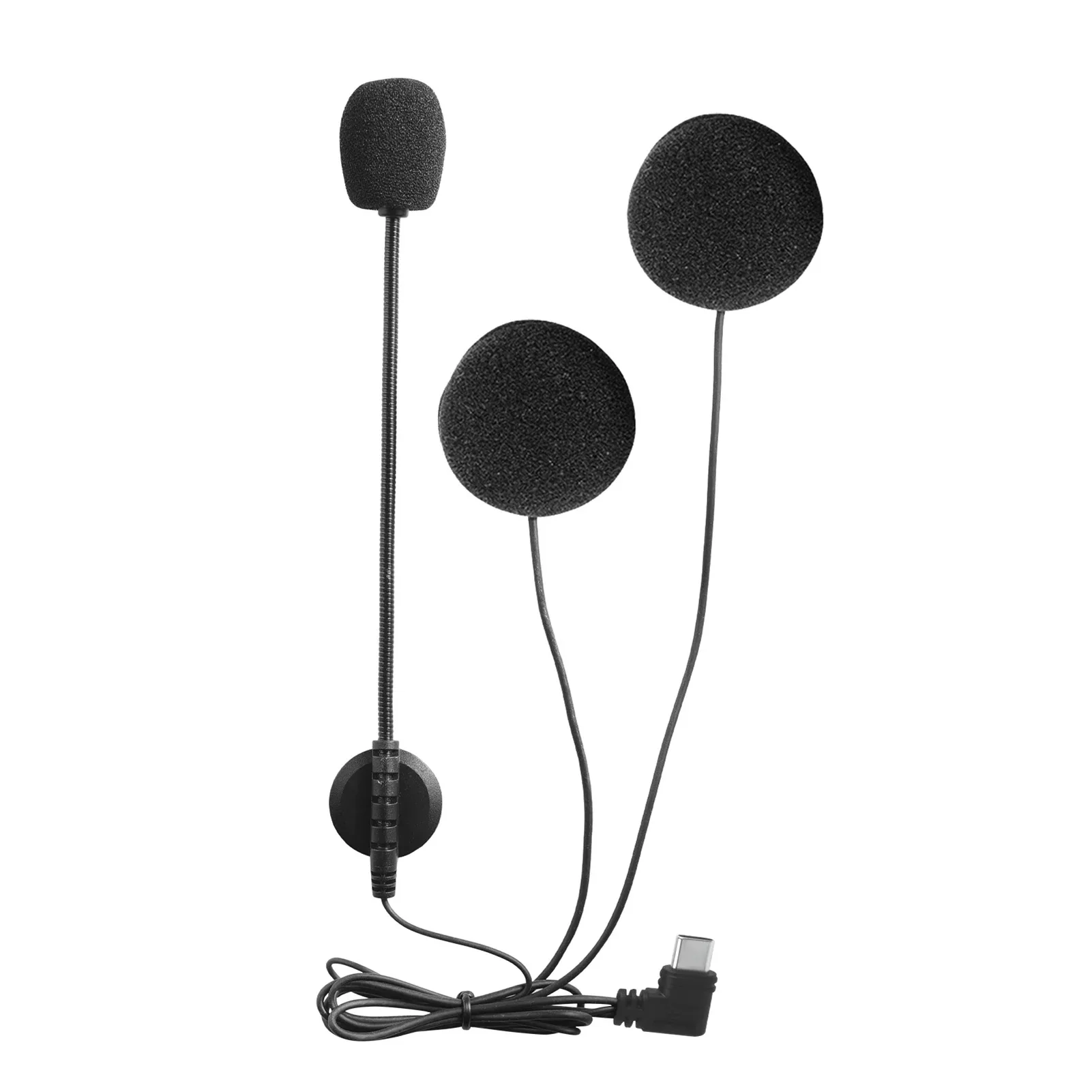 EJEAS V6 PRO+ Motorcycle Helmet Headset Earphone Microphone Speaker Type-C with New Style Mounting Clip Double-Sided Tape Gift