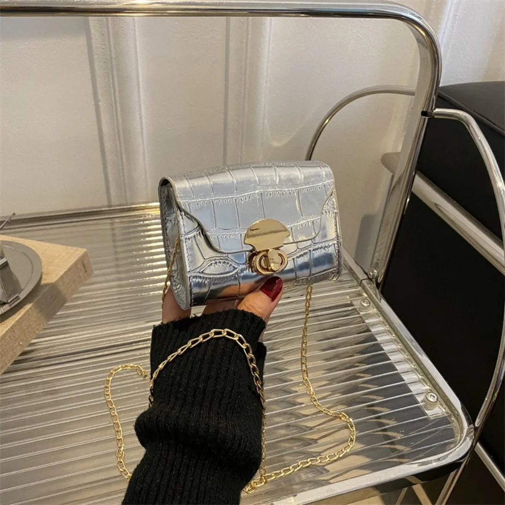 Trendy Mini Shoulder Bag Casual Chain Messenger Bag Daily Commuting Bag Lipstick Coin Purse