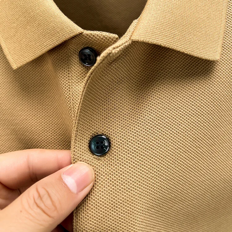 Classic Men Short Sleeve Polo Shirt 100% Mercerized Cotton Breathable Summer Golf Business Casual Athletic Tops