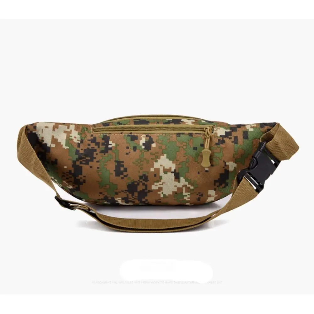 Large Capacity Outdoor Waist Bag Multi-layer Sling Bag New Nylon Waterproof Camouflage Fanny Pack
