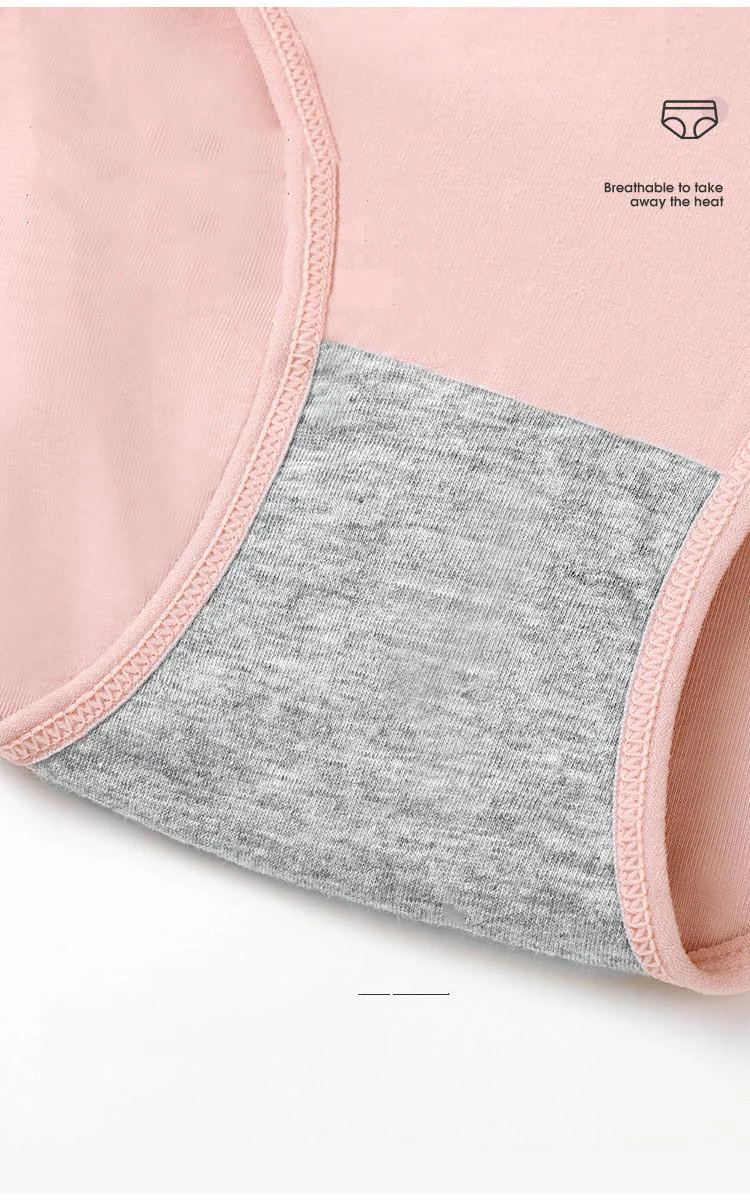 4Pcs Women's Menstrual Panties Physiological Pants Leak Proof Underwear Ladies Period Panty High Waist Cotton Briefs Lingerie