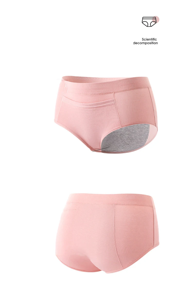4Pcs Women's Menstrual Panties Physiological Pants Leak Proof Underwear Ladies Period Panty High Waist Cotton Briefs Lingerie