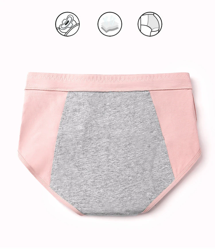 4Pcs Women's Menstrual Panties Physiological Pants Leak Proof Underwear Ladies Period Panty High Waist Cotton Briefs Lingerie