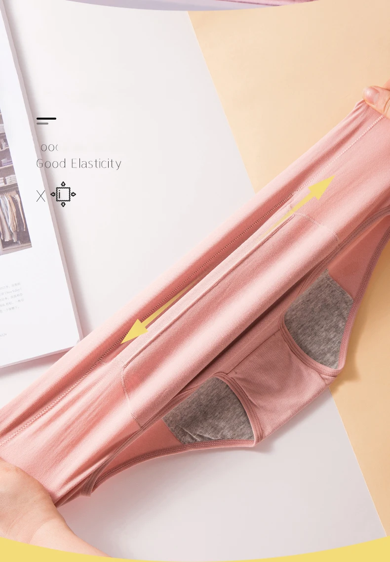 4Pcs Women's Menstrual Panties Physiological Pants Leak Proof Underwear Ladies Period Panty High Waist Cotton Briefs Lingerie