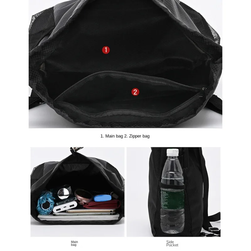 Sports Drawstring Backpack Sport Fitness Travel Outdoor Sackpack Women And Men Large Capacity Gym Swim Beach Bags Basketball Bag