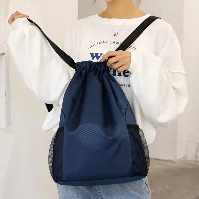 Sports Drawstring Backpack Sport Fitness Travel Outdoor Sackpack Women And Men Large Capacity Gym Swim Beach Bags Basketball Bag