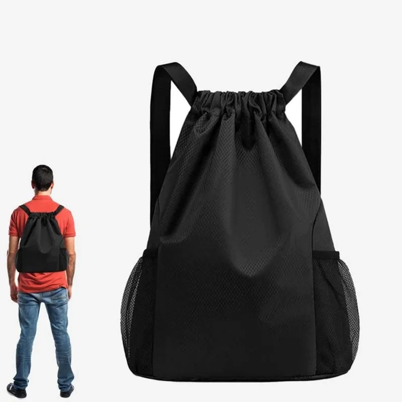 Sports Drawstring Backpack Sport Fitness Travel Outdoor Sackpack Women And Men Large Capacity Gym Swim Beach Bags Basketball Bag