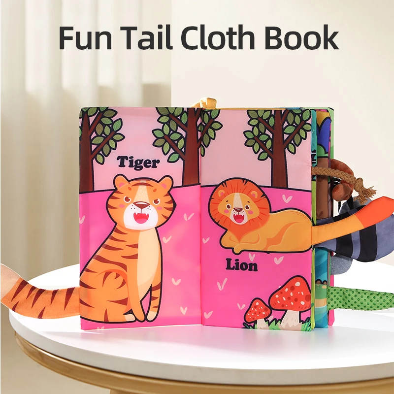 Baby Cloth Book 6 Pages 0-3 Year Old Early Education Parent-child Interaction Baby Toys For 0-3 Year Old Newborn Gifts