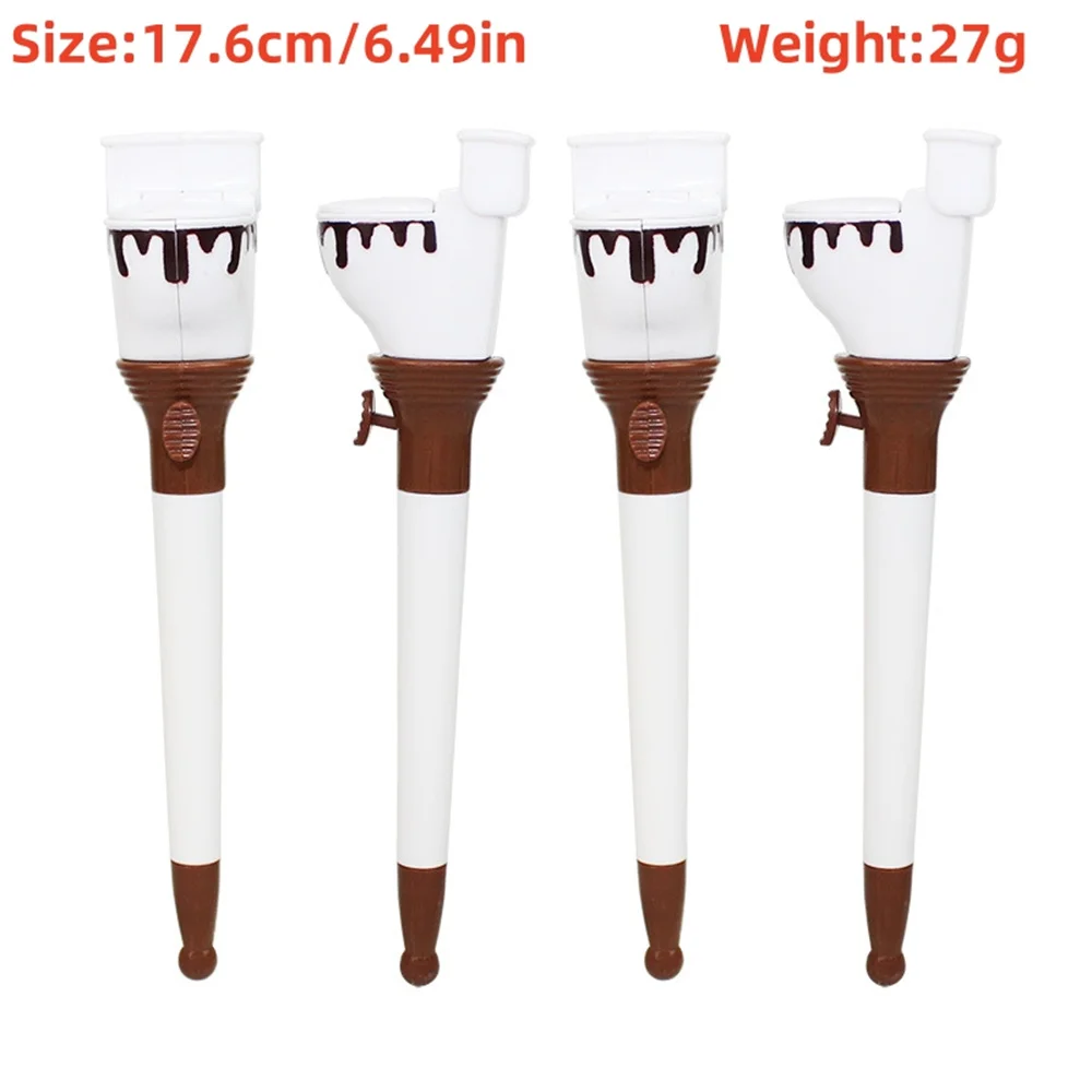1Pc Cute Ball Pen Stationery Creative Funny Cartoon Pushable Toilet Poop Shit Stool Ballpoint Pen For School Home Office Supplie