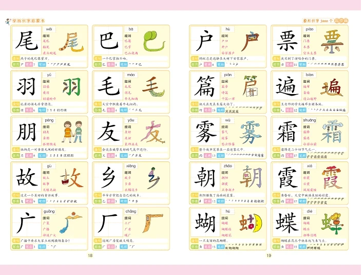 3600 Words Chinese Characters Literacy Book Preschool Kindergarten Student Learning Teaching Material Book Early Education Book