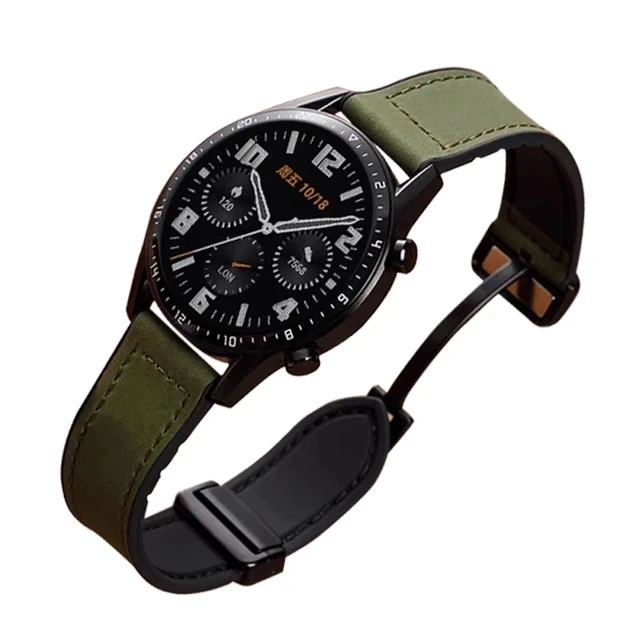 22mm 20mm Leather Silicone Strap For Samsung Galaxy Watch 7 6 5 4 40mm/44mm Magnetic Band For Galaxy Watch 6 Classic 43mm 47mm