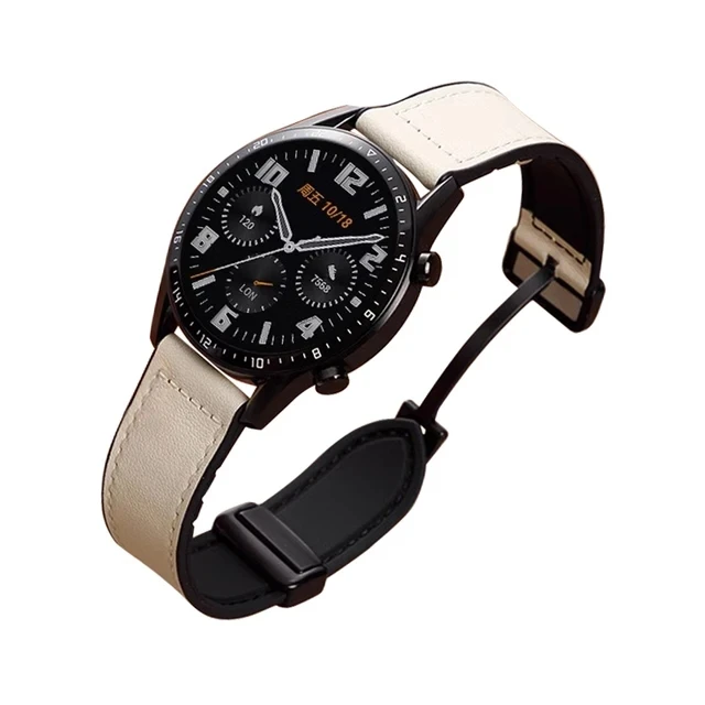 22mm 20mm Leather Silicone Strap For Samsung Galaxy Watch 7 6 5 4 40mm/44mm Magnetic Band For Galaxy Watch 6 Classic 43mm 47mm