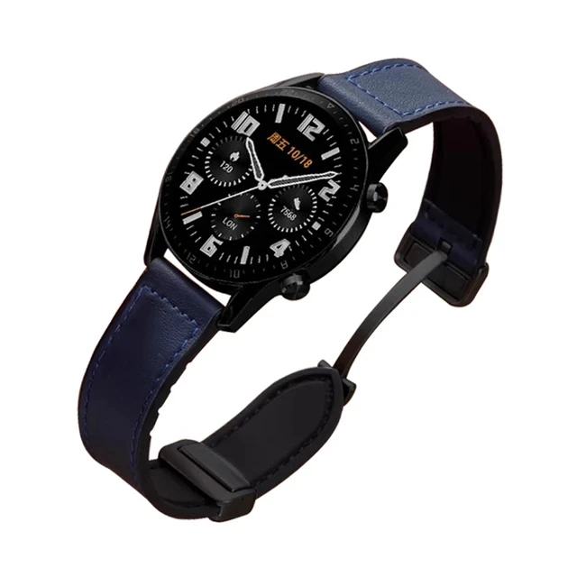 22mm 20mm Leather Silicone Strap For Samsung Galaxy Watch 7 6 5 4 40mm/44mm Magnetic Band For Galaxy Watch 6 Classic 43mm 47mm