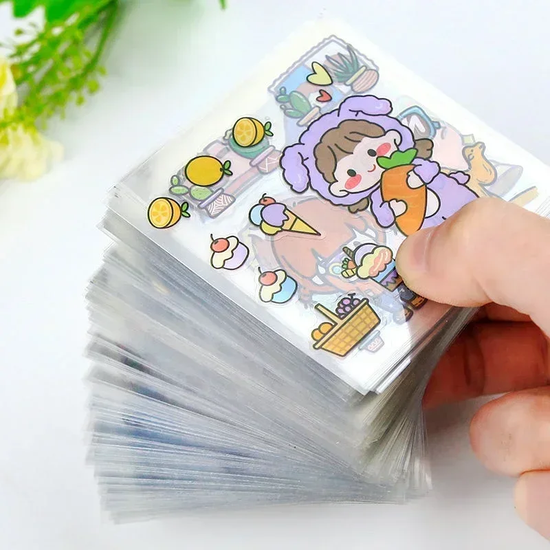 10/15/20Pcs Goo Card Handbook Stickers 5cm Mini Guka Fan Kawaii Decoration Sticker DIY Hand Tools Cuckoo Card School Supplies