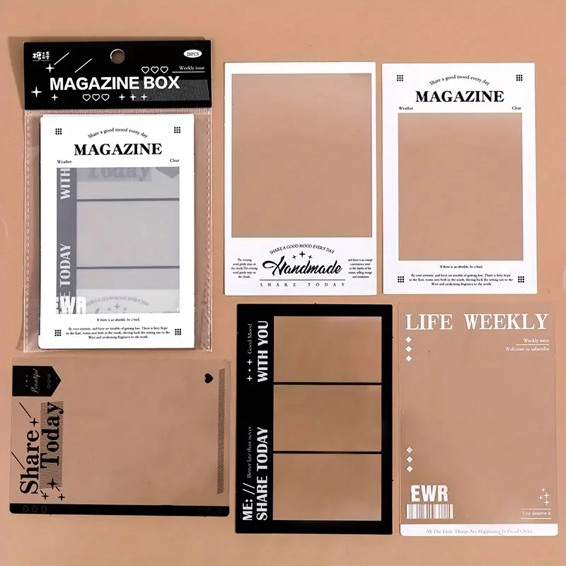15 Sheets Of Transparent Retro Adhesive Collage Hand Account Decoration Material Sticker Pack, Album Scrapbooking Decor Supplies