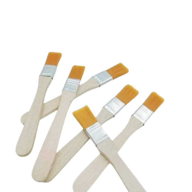 12/24/48PCS Nylon Brushes Short Wooden Handle Art Paint Brushes, Watercolor Brushes Wall Brushes Art Brushes, Cleaning Tools