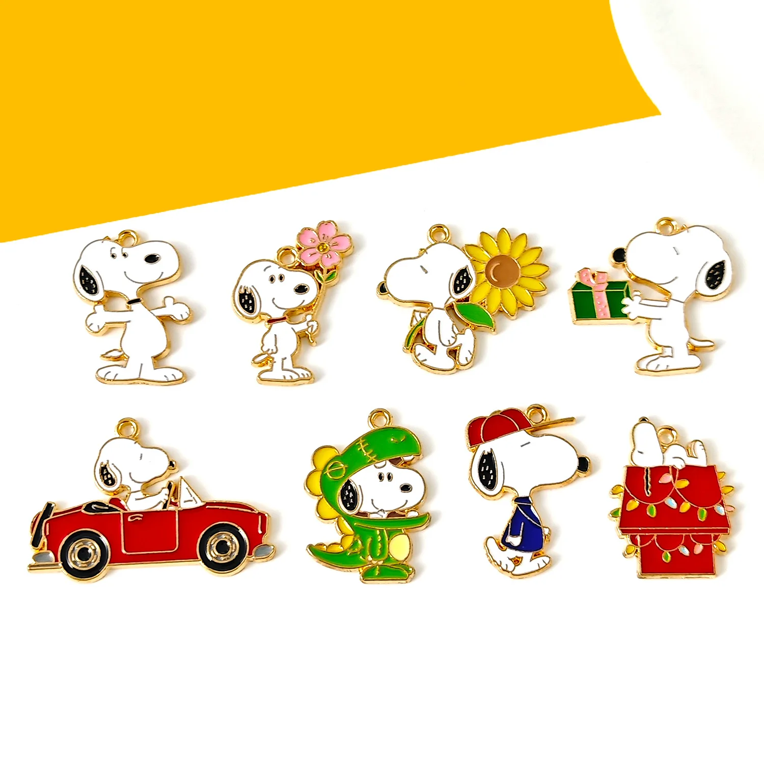 10/20/30Pcs Cute Dog DIY Keychain Metal Handmade for Making Alloy Key Chain Cute Keyring Gift for Fans