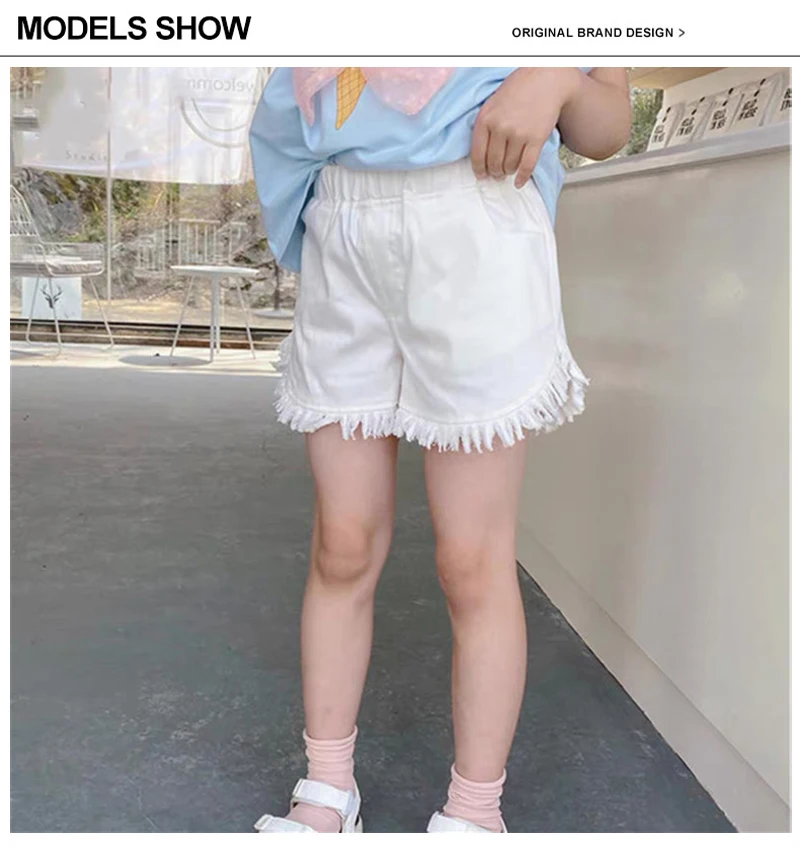 IENENS Girl Casual Shorts Kids Cotton Short Pants Five Colors Baby Bottoms Fit 4-11Y Child Casual Clothes Clothing