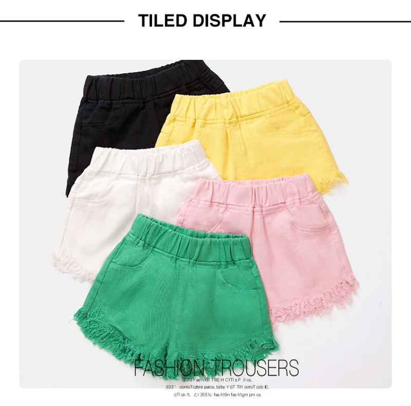 IENENS Girl Casual Shorts Kids Cotton Short Pants Five Colors Baby Bottoms Fit 4-11Y Child Casual Clothes Clothing