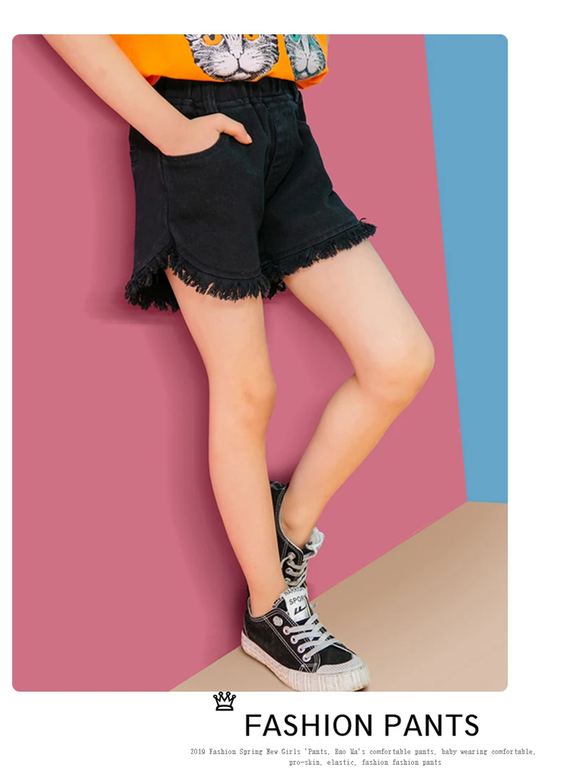 IENENS Girl Casual Shorts Kids Cotton Short Pants Five Colors Baby Bottoms Fit 4-11Y Child Casual Clothes Clothing