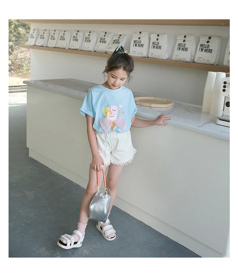 IENENS Girl Casual Shorts Kids Cotton Short Pants Five Colors Baby Bottoms Fit 4-11Y Child Casual Clothes Clothing