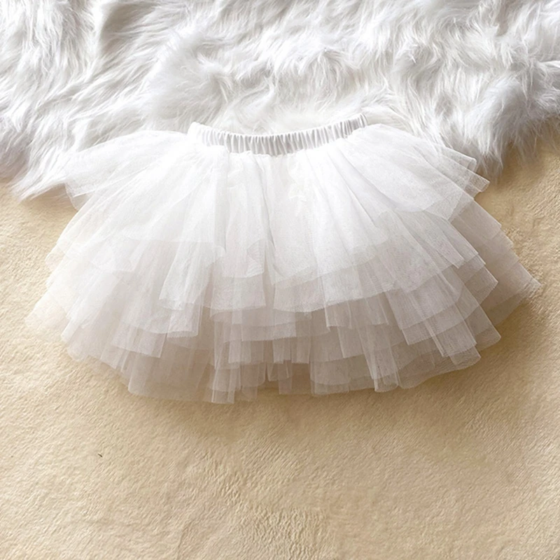 Fashion Baby Girls Tutu Fluffy Skirt Princess Ballet Dance Tutu Mesh Skirt Kids Cake Skirt Cute Girls Clothes