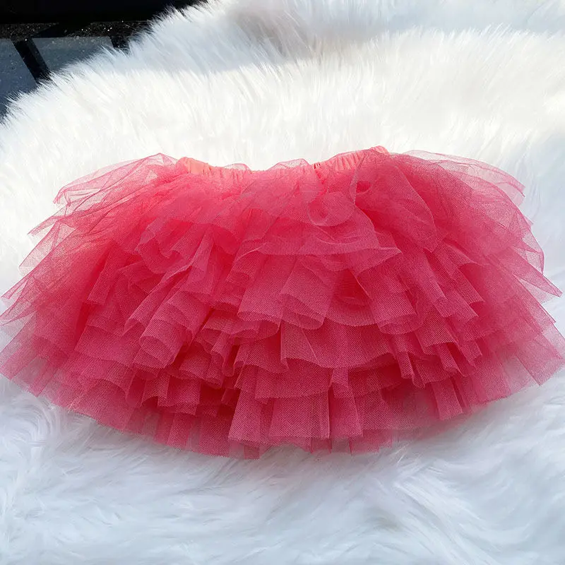 Fashion Baby Girls Tutu Fluffy Skirt Princess Ballet Dance Tutu Mesh Skirt Kids Cake Skirt Cute Girls Clothes