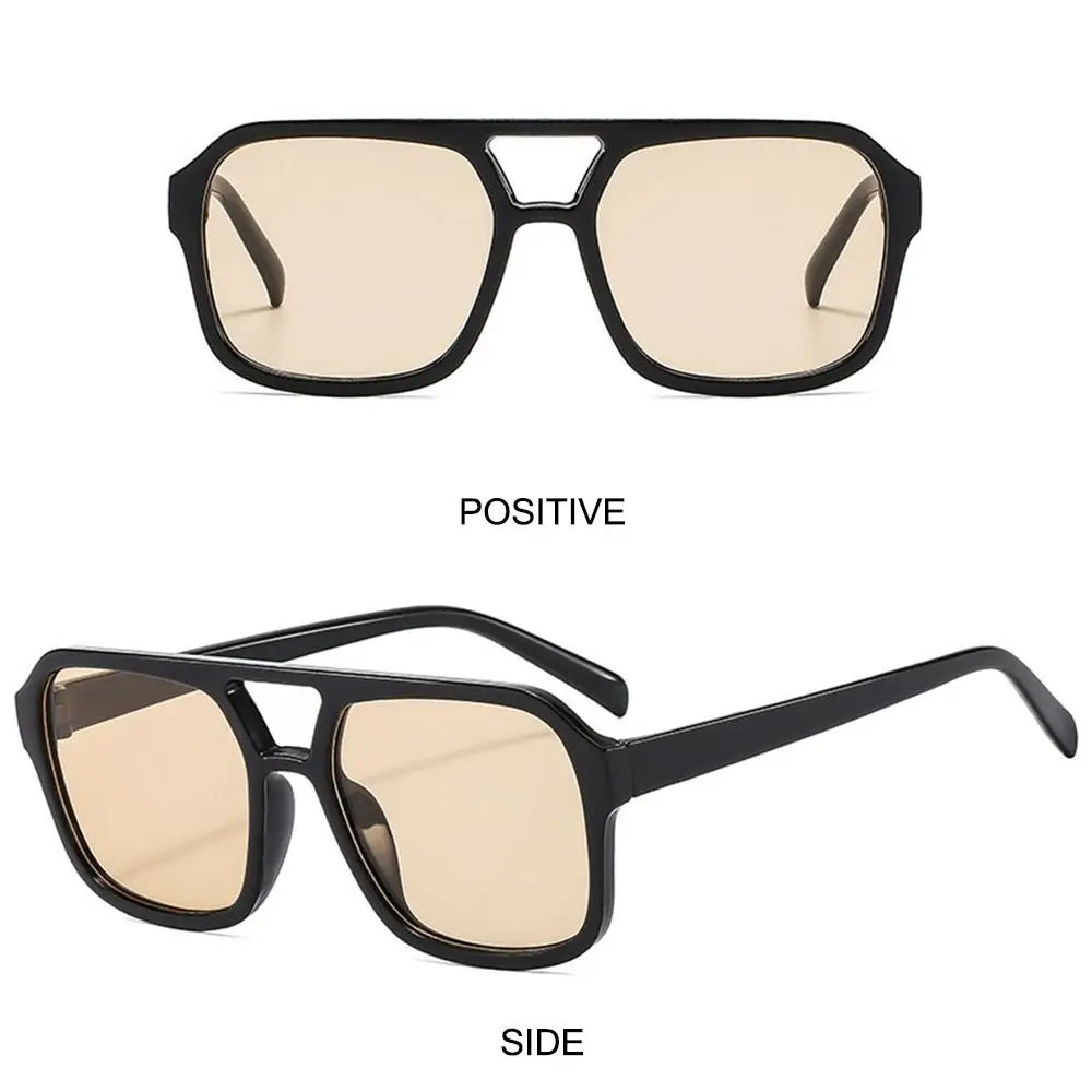 Retro Square Aviation Sunglasses for Women Men Stylish Big Frame Sun Glasses Ins Style Shades 70s Glasses
