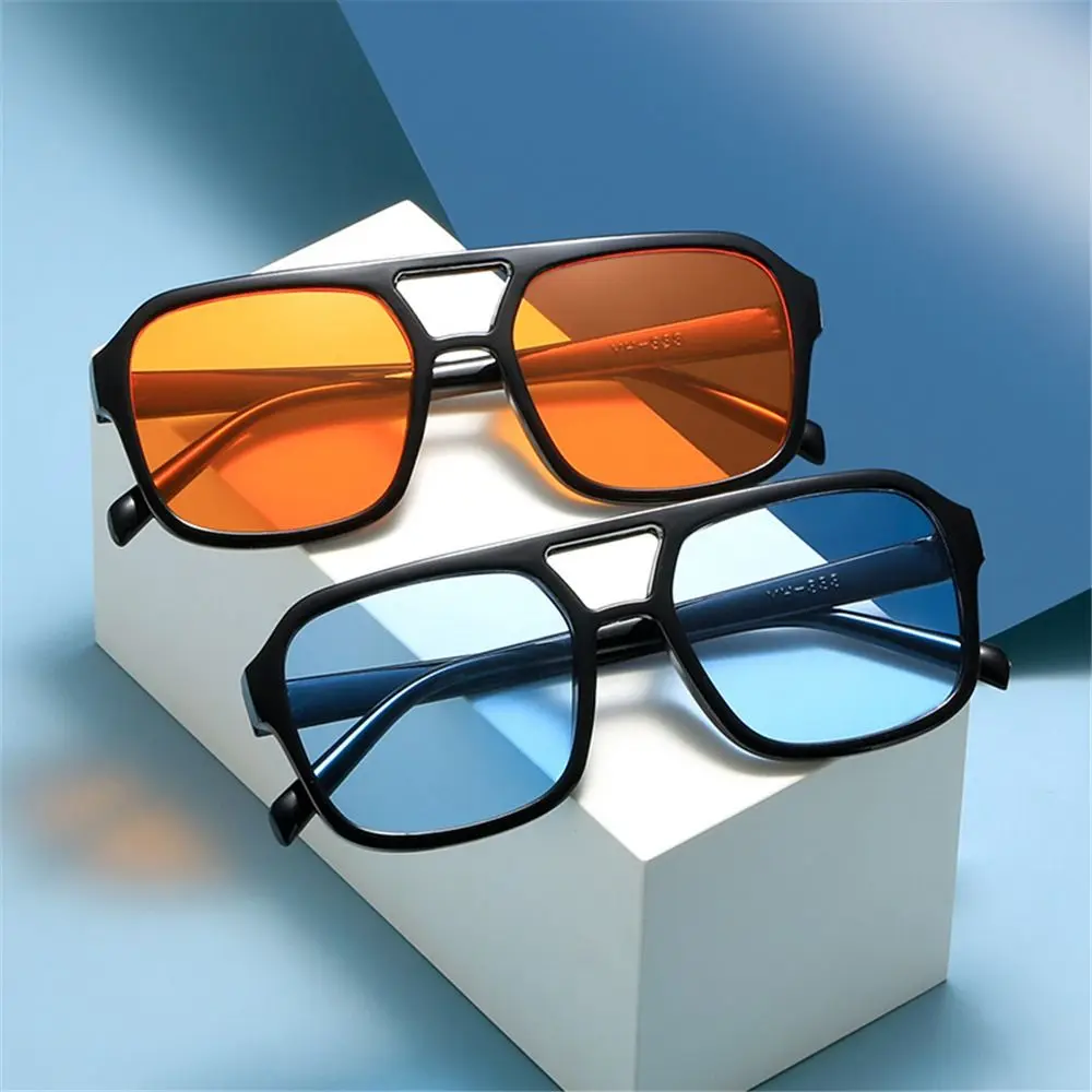 Retro Square Aviation Sunglasses for Women Men Stylish Big Frame Sun Glasses Ins Style Shades 70s Glasses