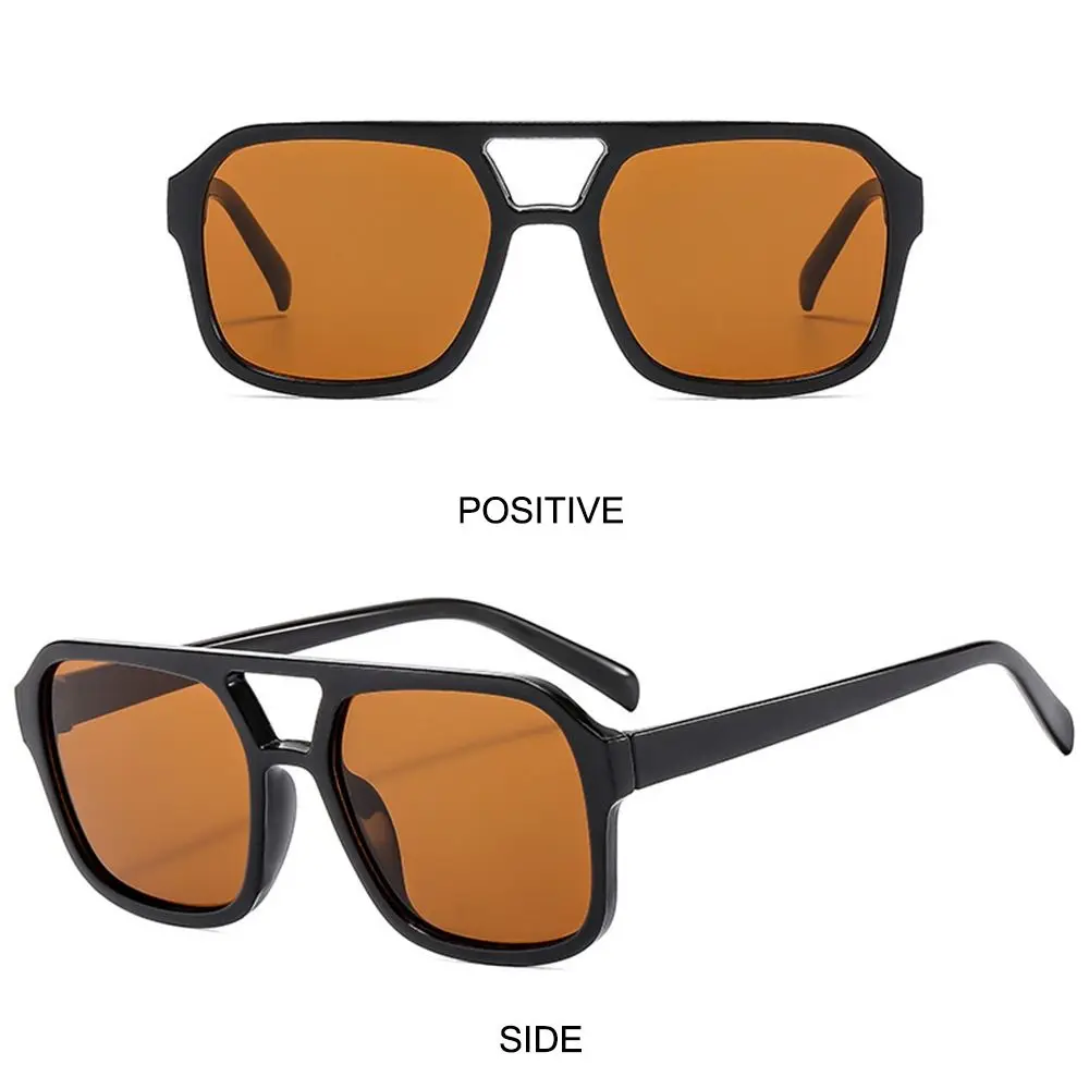 Retro Square Aviation Sunglasses for Women Men Stylish Big Frame Sun Glasses Ins Style Shades 70s Glasses