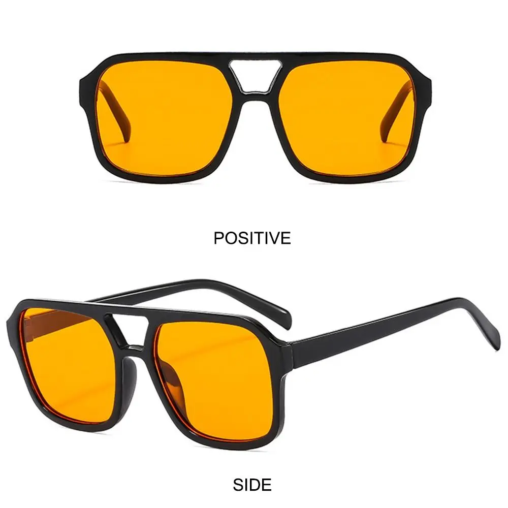 Retro Square Aviation Sunglasses for Women Men Stylish Big Frame Sun Glasses Ins Style Shades 70s Glasses
