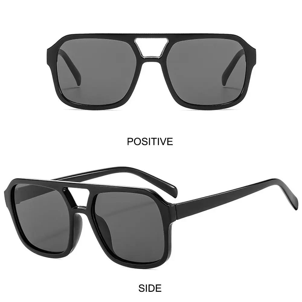 Retro Square Aviation Sunglasses for Women Men Stylish Big Frame Sun Glasses Ins Style Shades 70s Glasses