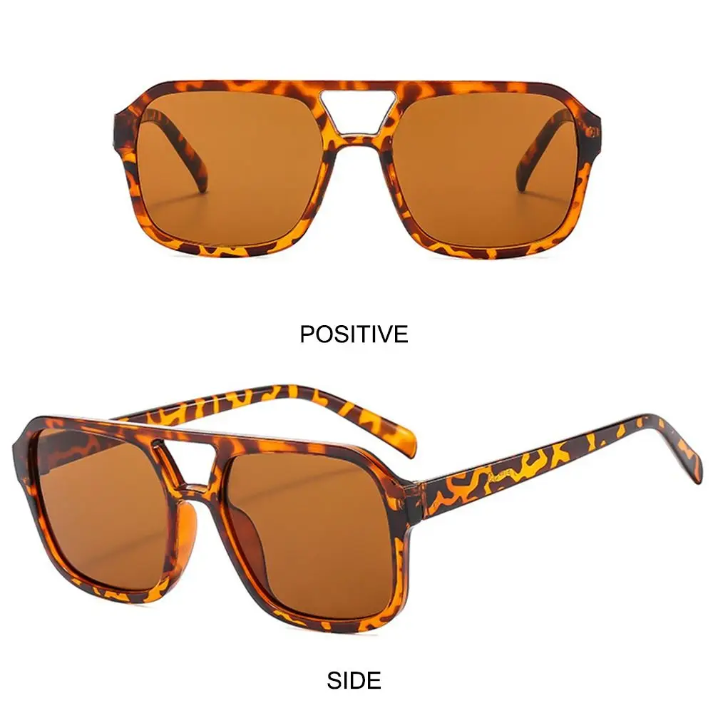 Retro Square Aviation Sunglasses for Women Men Stylish Big Frame Sun Glasses Ins Style Shades 70s Glasses
