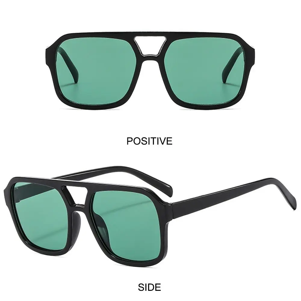 Retro Square Aviation Sunglasses for Women Men Stylish Big Frame Sun Glasses Ins Style Shades 70s Glasses