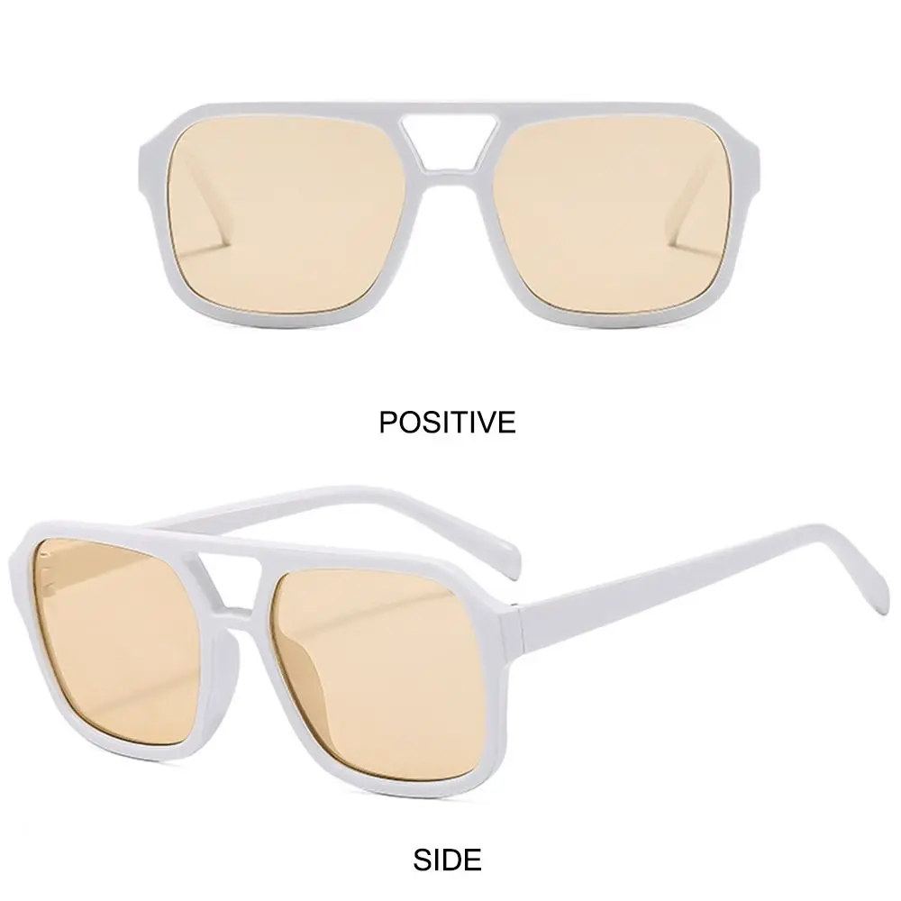 Retro Square Aviation Sunglasses for Women Men Stylish Big Frame Sun Glasses Ins Style Shades 70s Glasses