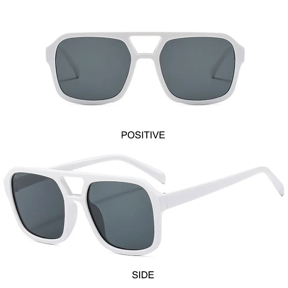 Retro Square Aviation Sunglasses for Women Men Stylish Big Frame Sun Glasses Ins Style Shades 70s Glasses