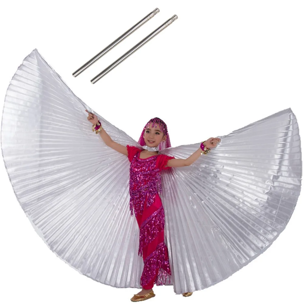 Wings Costumes Kids Belly Dance Dress for Girls Gift Bellydancing Clothes Bollywood Dancewear Children Cosplay Wings with Sticks