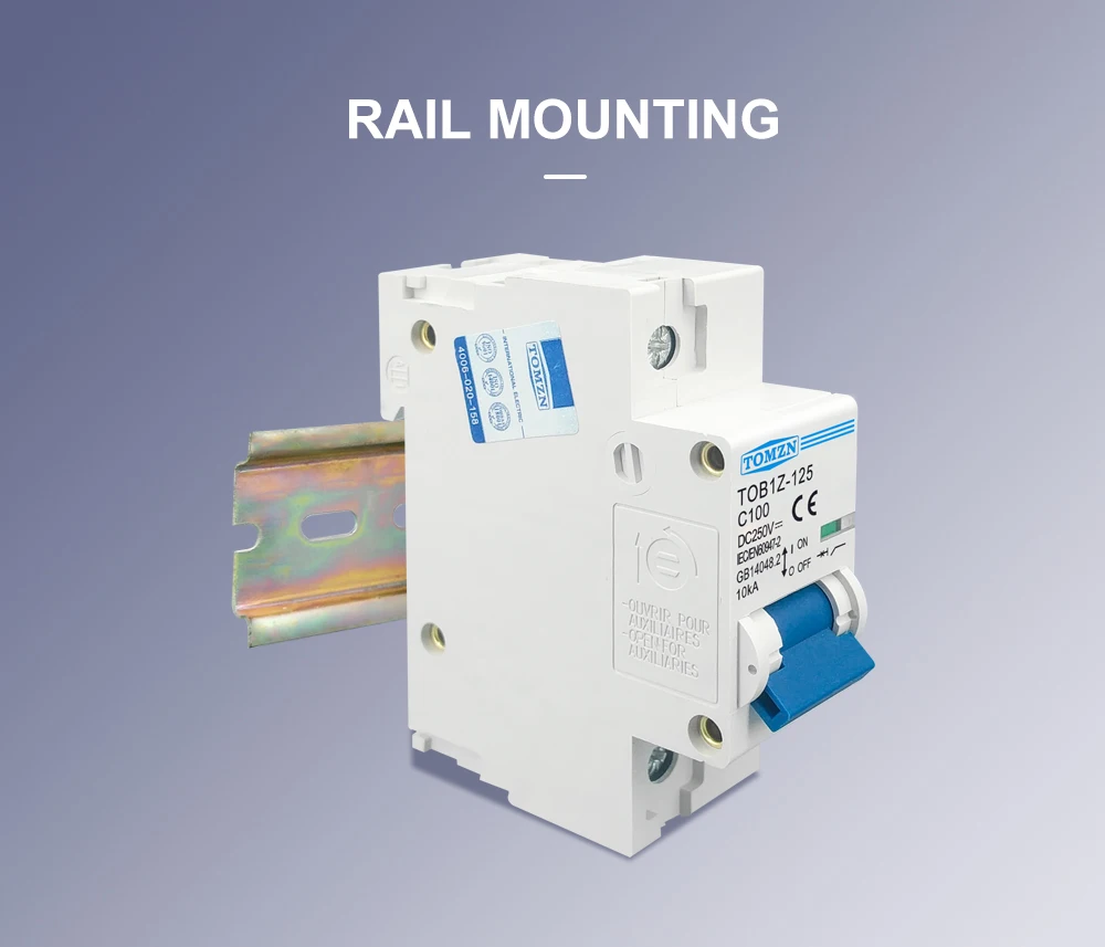 1PCS TOMZN 1P DC MCB 250V 80A 100A 125A Circuit Breaker PV System C curve Battery Main Switch