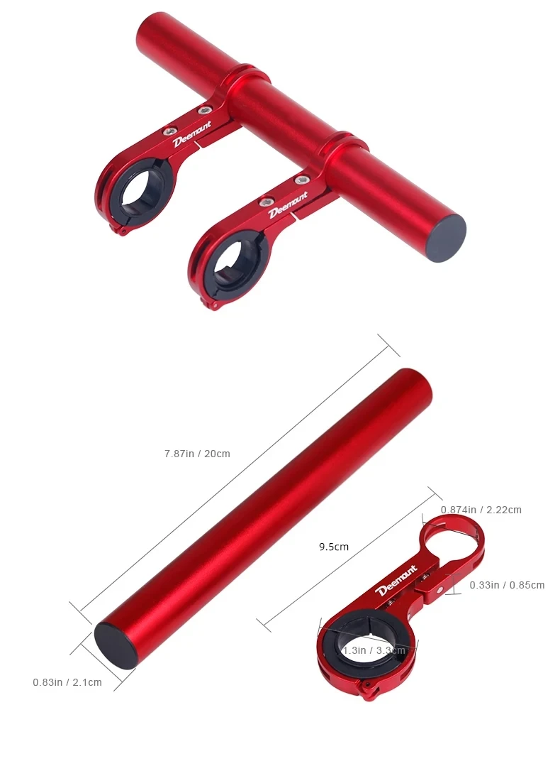10/20/25/30cm Bicycle Handlebar Extended Bracket Bike Headlight Mount Bar Computer Holder Lamp Support Rack Alloy Fiber Stand