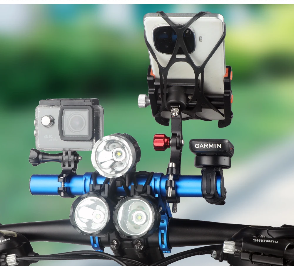 10/20/25/30cm Bicycle Handlebar Extended Bracket Bike Headlight Mount Bar Computer Holder Lamp Support Rack Alloy Fiber Stand