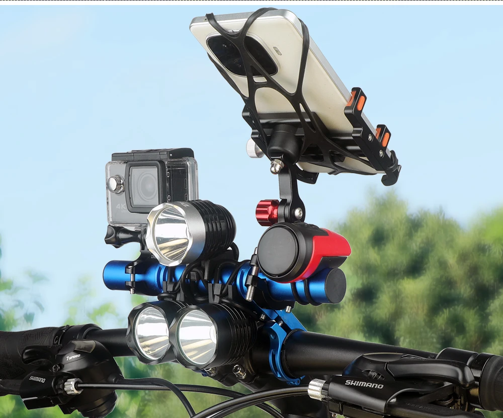 10/20/25/30cm Bicycle Handlebar Extended Bracket Bike Headlight Mount Bar Computer Holder Lamp Support Rack Alloy Fiber Stand