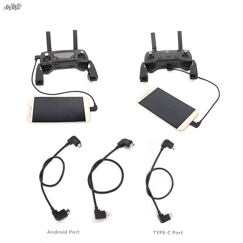 Micro Port Remote Control Data Cable Phone Tablet Line for DJI Mavic Mini / Mini SE / Air / Pro 1 / Spark / Mavic 2 Pro & Zoom