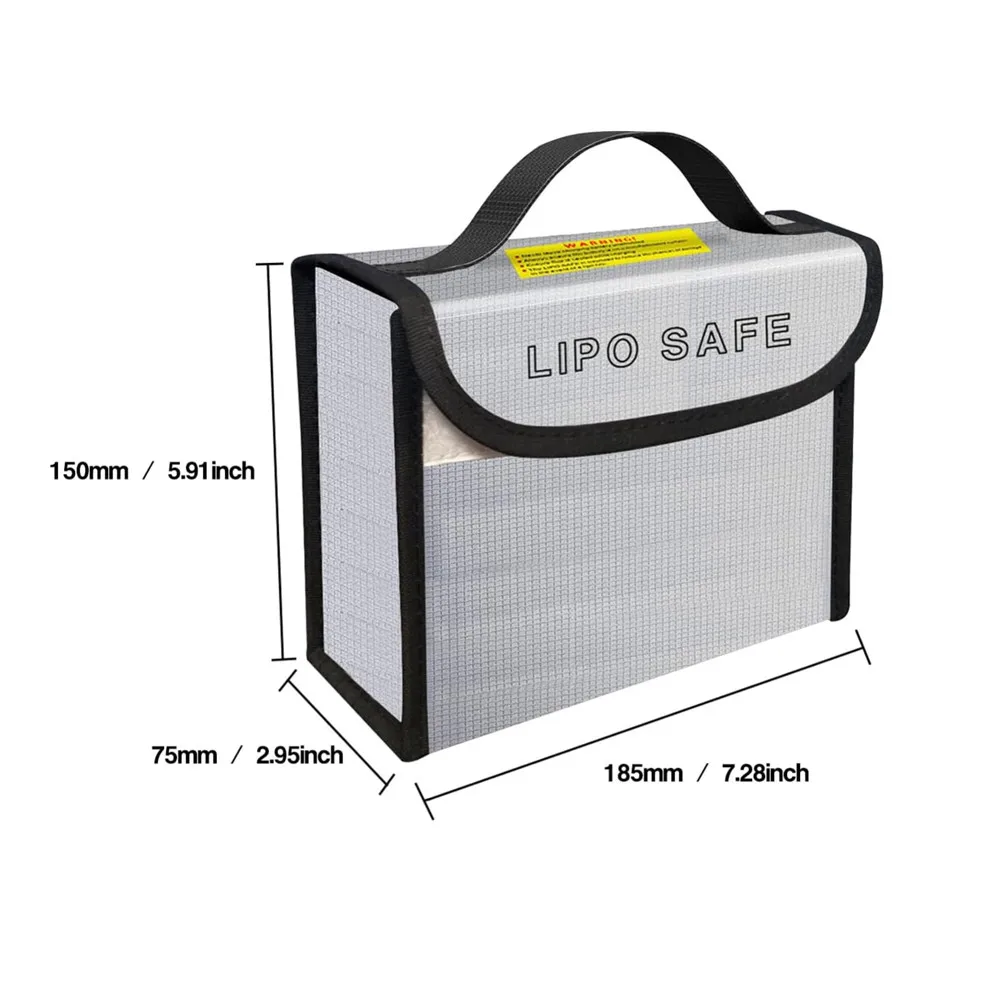 185x75x60mm Square RC LiPo Safe Bag Battery Safety Fireproof Explosionproof Guard Battery Protection Charging Sack For RC Toy