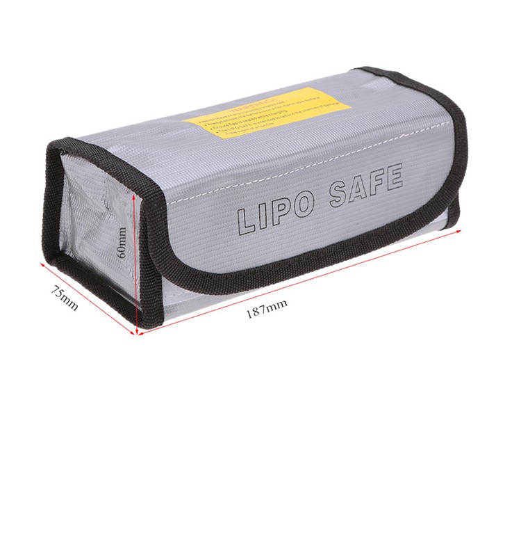 185x75x60mm Square RC LiPo Safe Bag Battery Safety Fireproof Explosionproof Guard Battery Protection Charging Sack For RC Toy