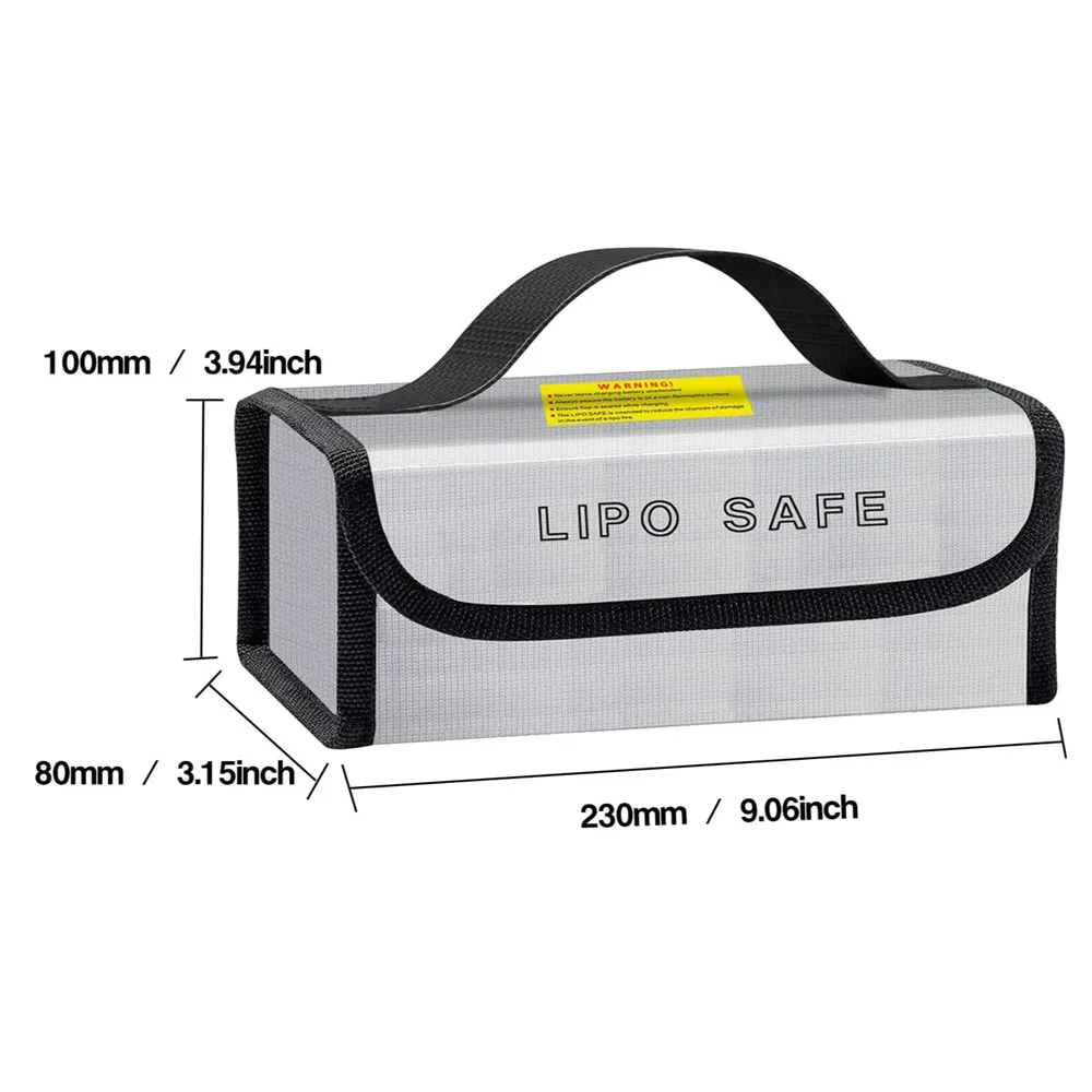 185x75x60mm Square RC LiPo Safe Bag Battery Safety Fireproof Explosionproof Guard Battery Protection Charging Sack For RC Toy